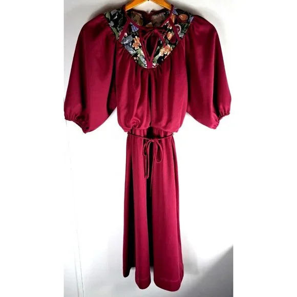 polyester dress 70s Rachelle Dress - 70s Boho - Recycled polyester